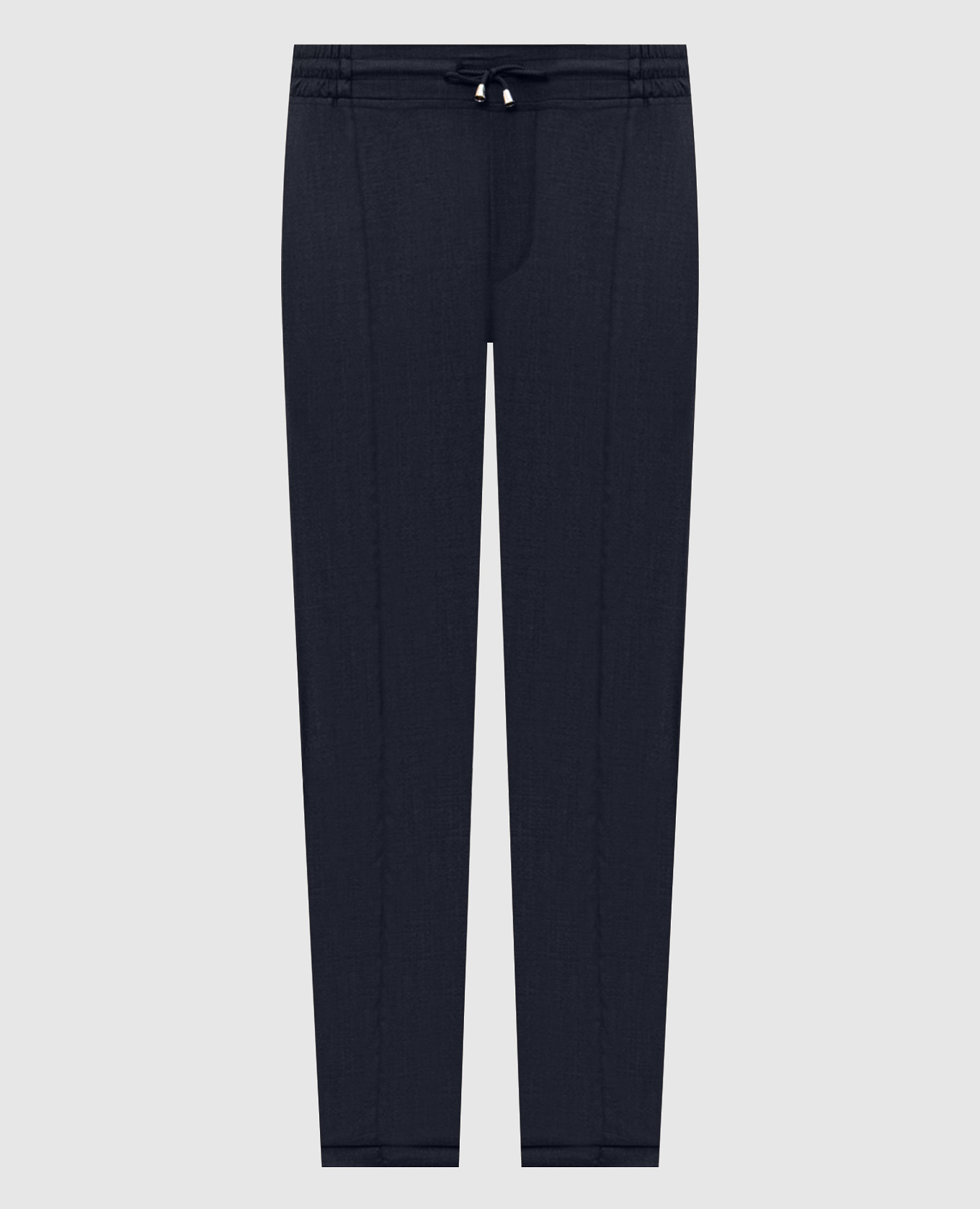 Blue wool and silk pants