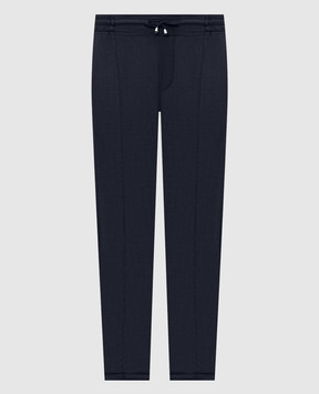 Doriani Cashmere Blue wool and silk pants P196NKF18T196