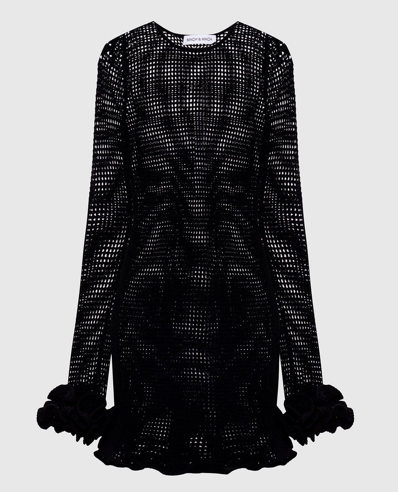 

Black openwork Peony mini dress Mach&Mach