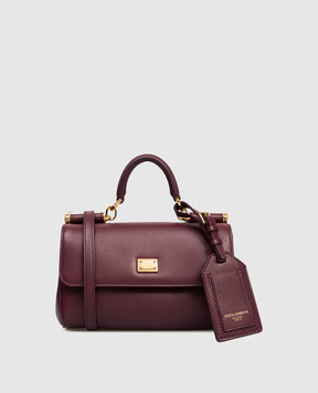 Dolce&Gabbana Burgundy leather bag My Sicily BB7864B7321