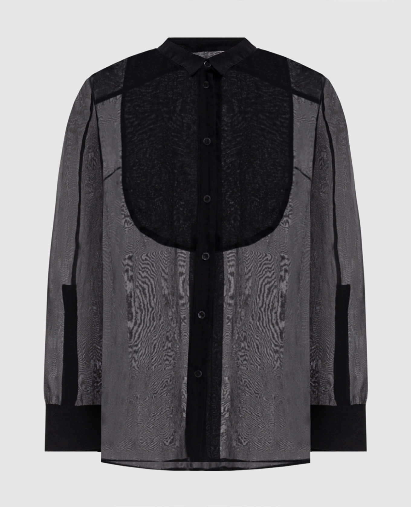 Black silk blouse Masnada