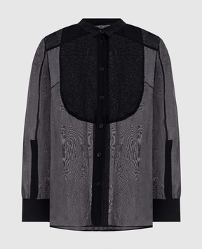Masnada Black silk blouse 8180