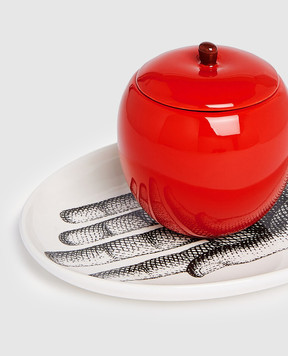 Fornasetti AL BUIO scented candle - Peccato Originale Décor in a ceramic candle holder FPBN044YFP