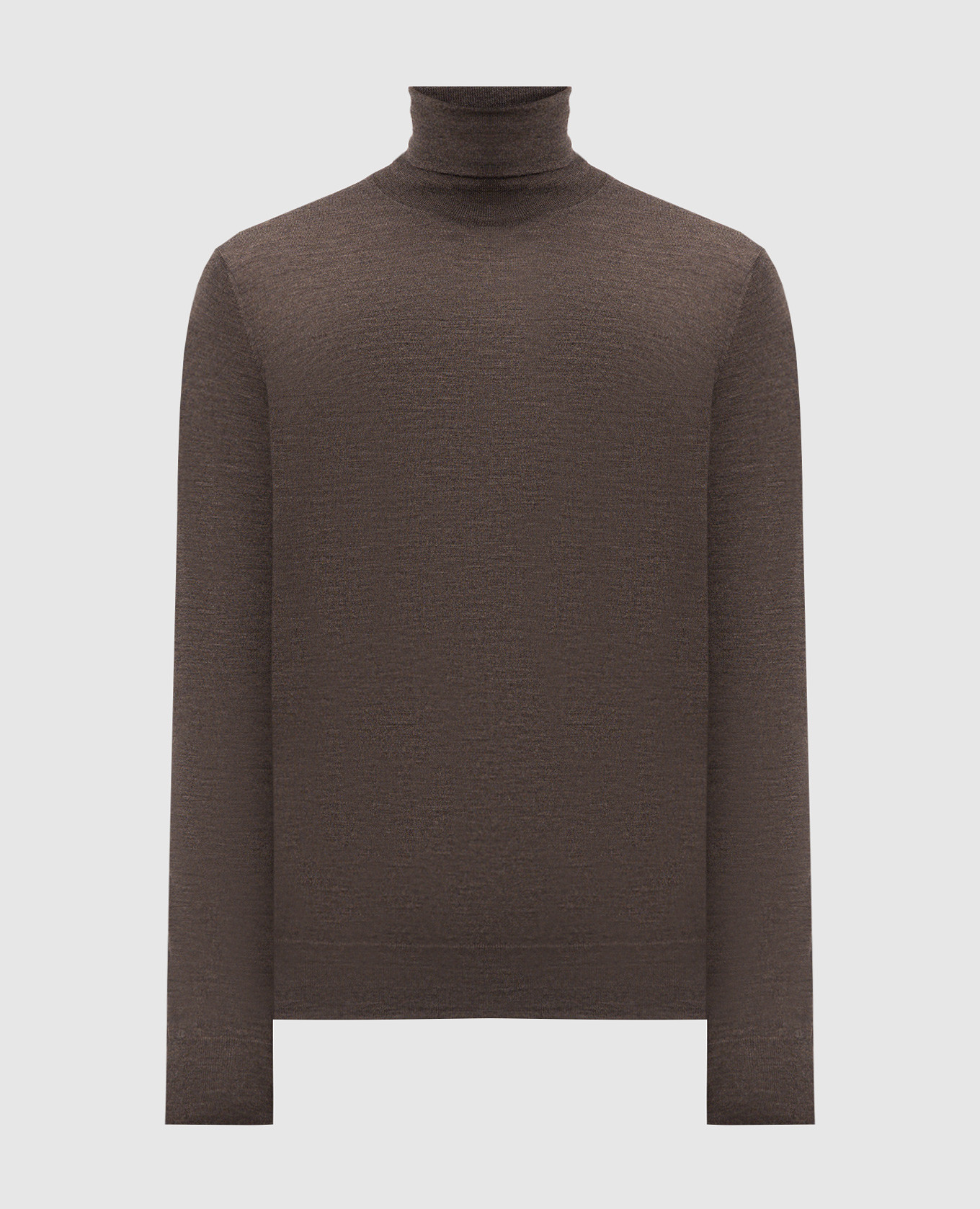 Brown wool and cashmere golf