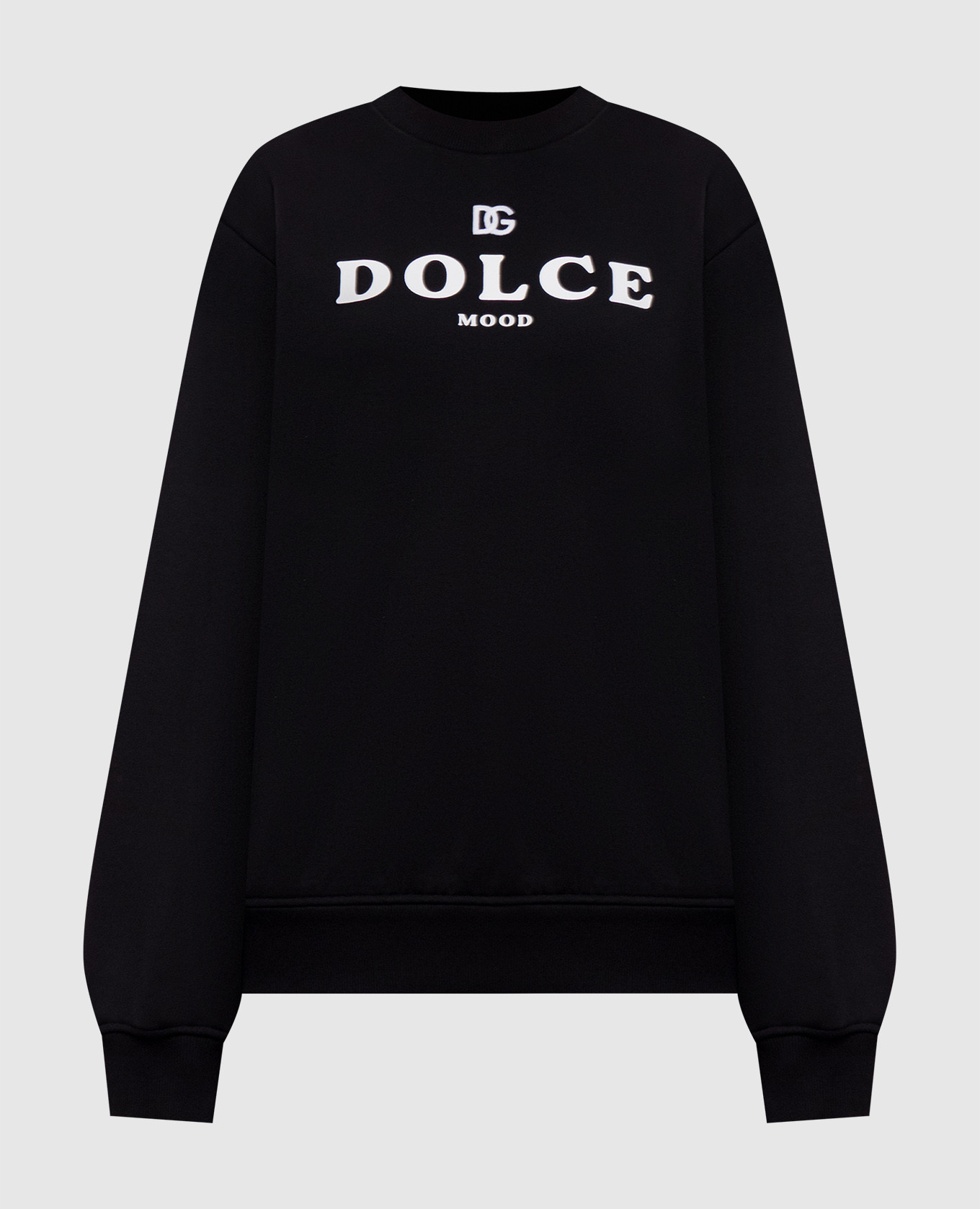 Zwarte sweater met logo-opdruk
