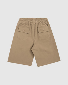 Dolce&Gabbana Children's brown shorts with logo L44Q12FR521812+