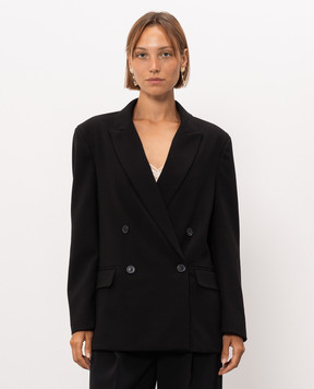 Twinset Black double-breasted jacket 262TF2010