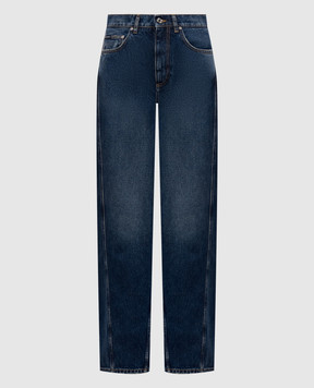 Dolce&Gabbana Blue jeans with logo plate FTDMTDG8PT2