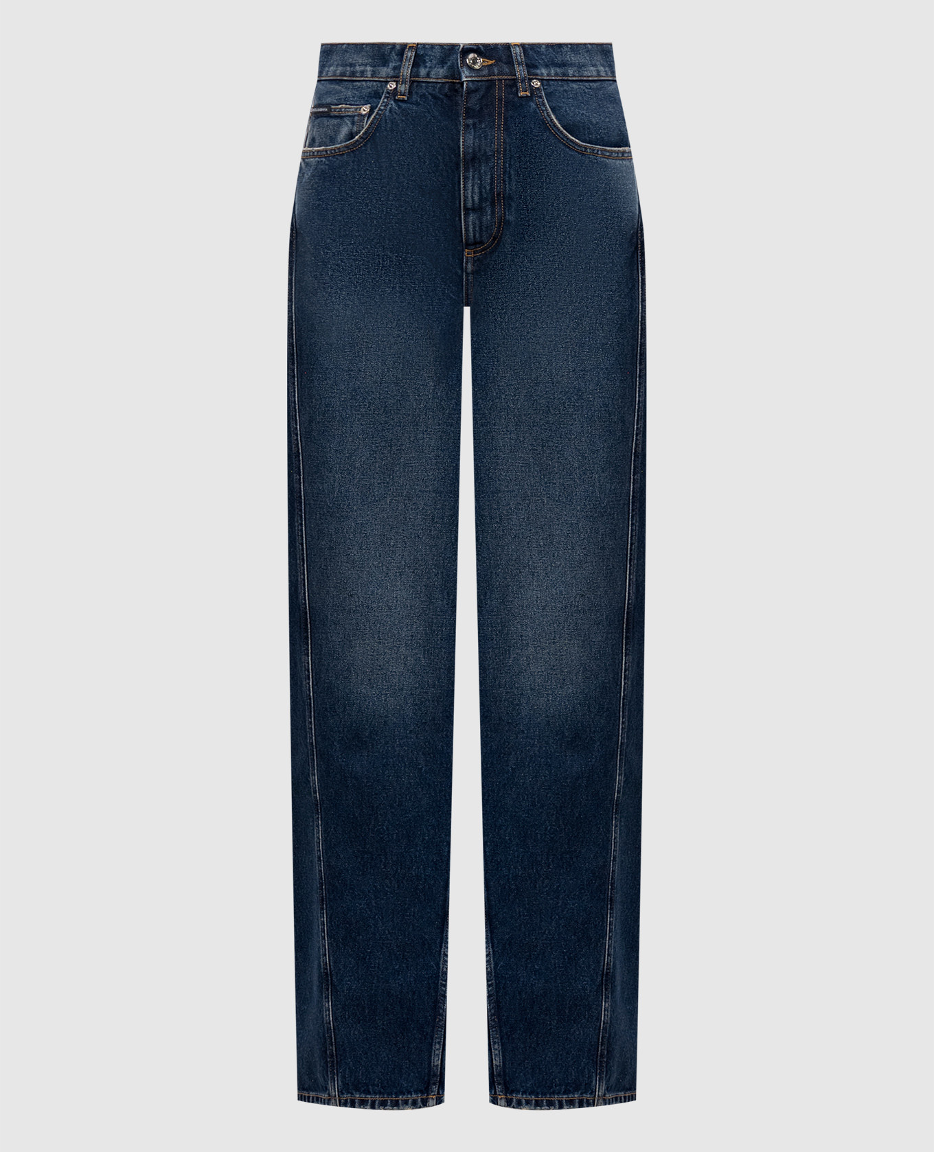 Blue jeans with logo plate Dolce&Gabbana