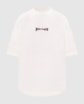 Palm Angels White T-shirt with logo PWAA07CS26JER006