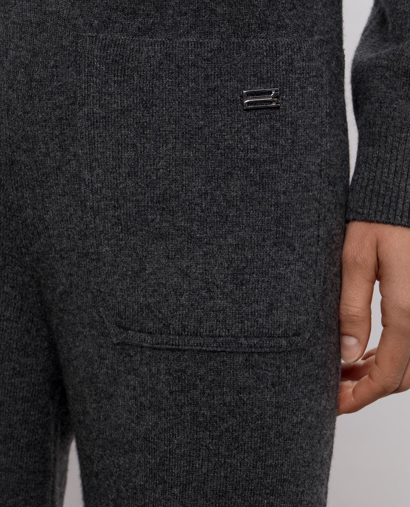 Dark gray Alina wool and cashmere pants Victoria Beckham 5