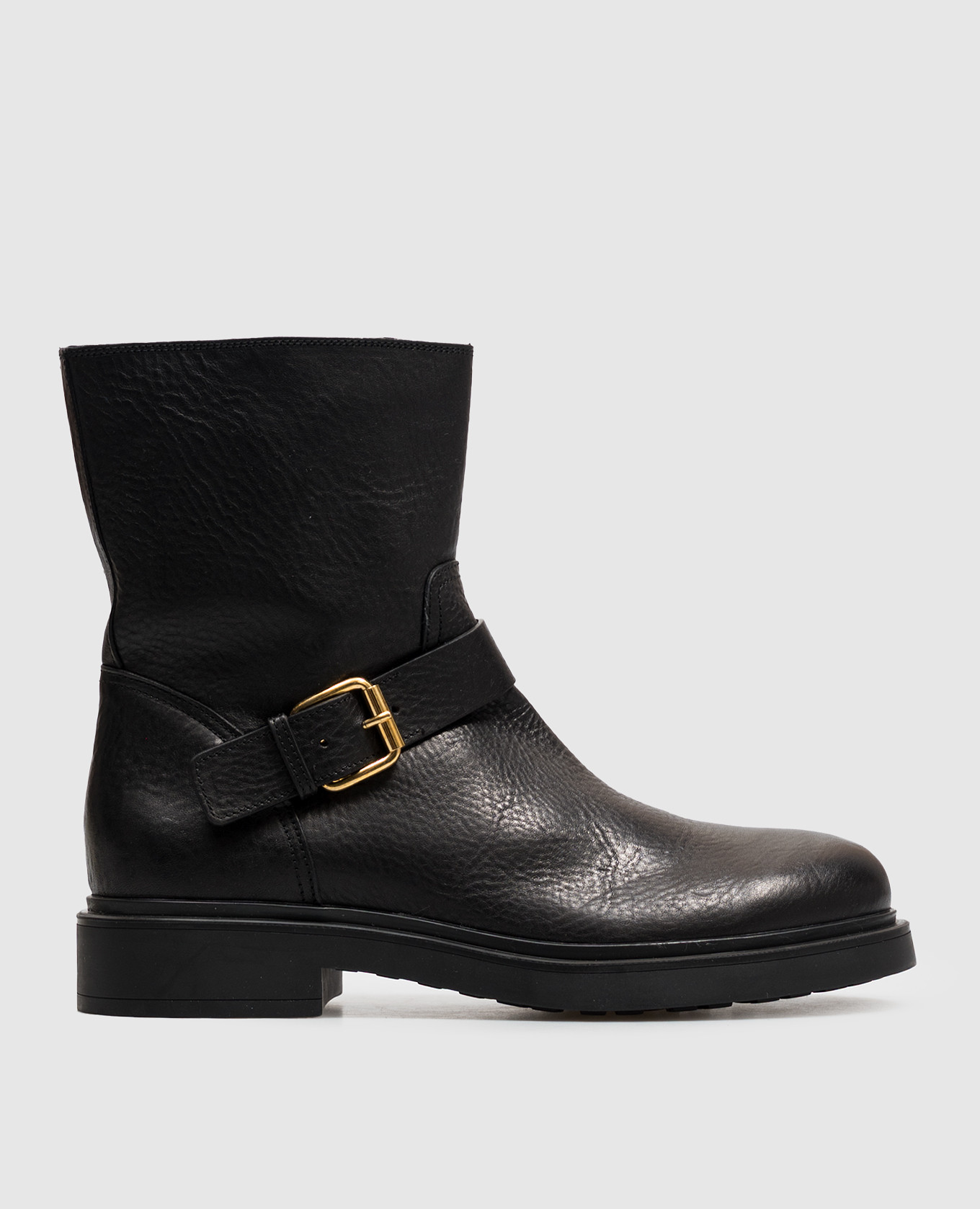 Loren black leather boots
