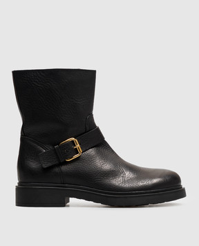 AGL Loren black leather boots LORENBIKERS