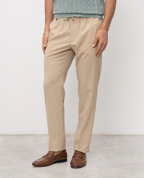 Stefano Ricci Beige wool pants M1T6100201W0008U