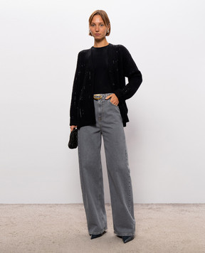 Twinset Black cardigan with wool 262TT3153