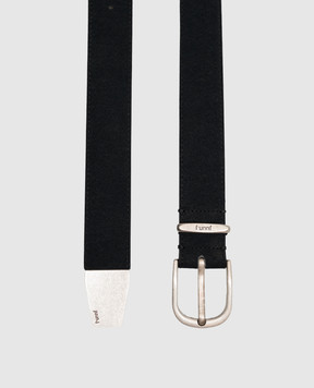 Juun.j Black belt with logo engraving JC688ZP135