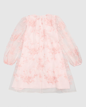 Dolce&Gabbana Children's pink dress with embroidery L54DW1FLSNF46