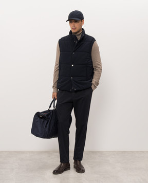 CAPOBIANCO Navy quilted vest 21M151PE00