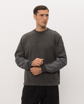 Stone Island Grey sweatshirt with branded embroidery L2S156100033S00V2