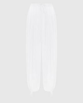 David Koma White draped pants SS26DK66TR