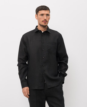Cashmere&Whiskey Black linen shirt 0331900638