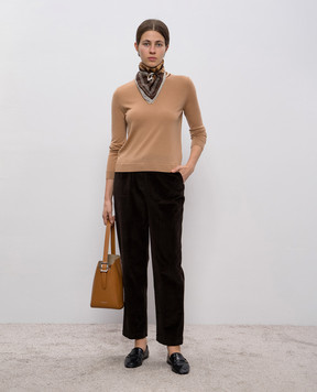 Ballantyne Brown wool jumper B1P79716W06