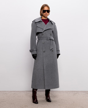 Simkhai Rumi grey double-breasted coat with wool 5257050WL