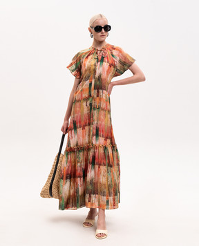 Momoni PALOMA silk dress with ruffle MODR02202MO