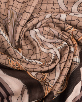 Twinset Brown printed scarf 262TA4680