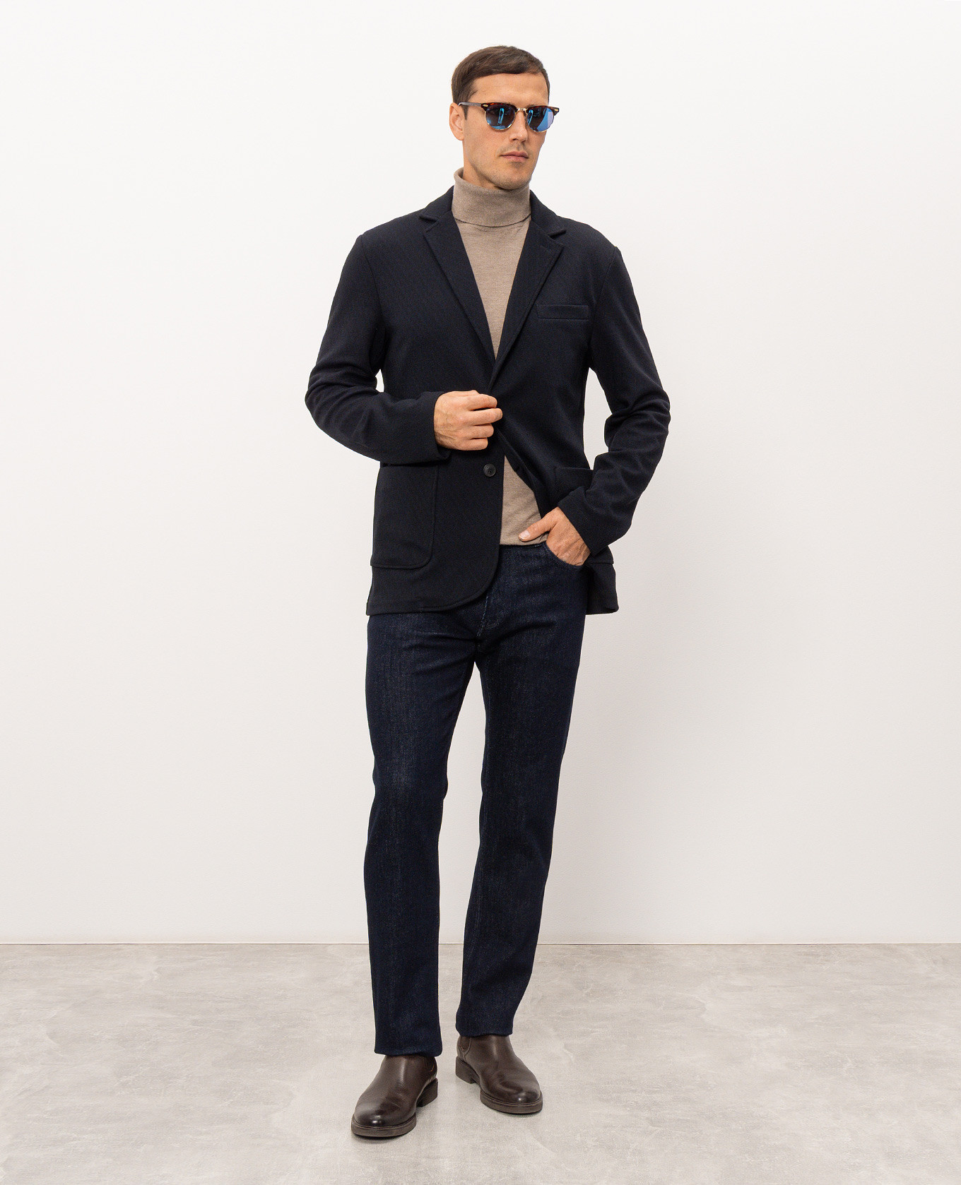 Blue jeans with logo patch Trussardi 2