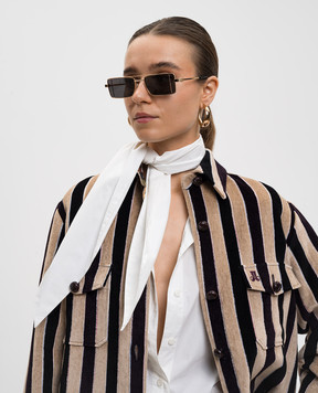 Off-White Cortez gold sunglasses OERI14AC99MET001