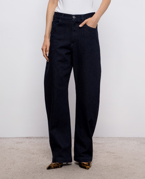The Attico Blue jeans with contrast logo embroidery 261WCP00323DDD123RA