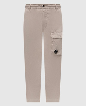 C.P. Company Gray pants with a patch MPA135A005694G