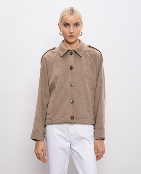 Yves Salomon Brown cashmere jacket 26EYV04464CAFL