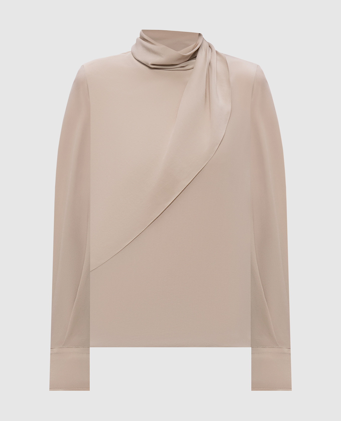 

Beige silk blouse with layering effect Brunello Cucinelli