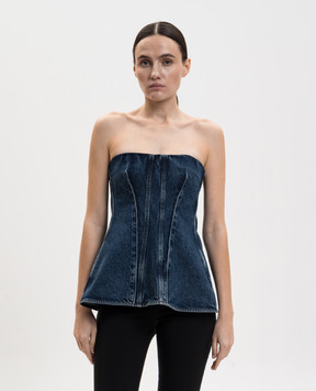 AGOLDE Blue denim top Form A74031254