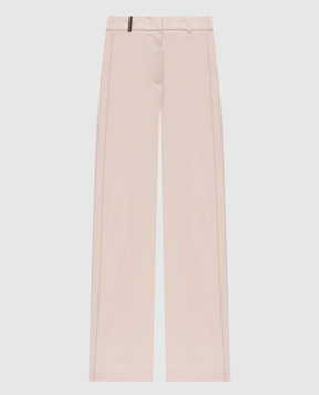 Peserico Pink pants with a monil chain A0454003472