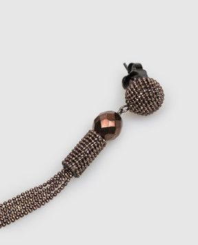 Peserico Brown earrings with a monil chain A35531C0CC903