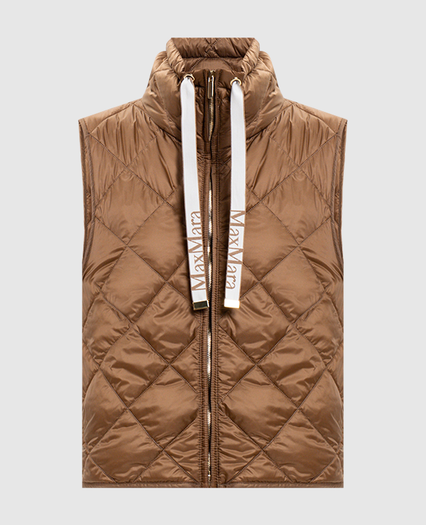 Brown quilted vest TREGIC