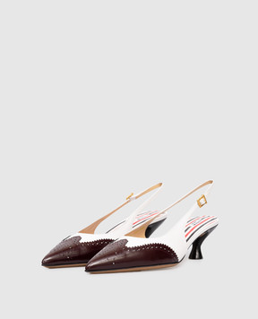 Thom Browne White leather slingbacks FFI017AL0126