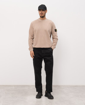Stone Island Beige sweatshirt with logo patch L1S156100034S0060
