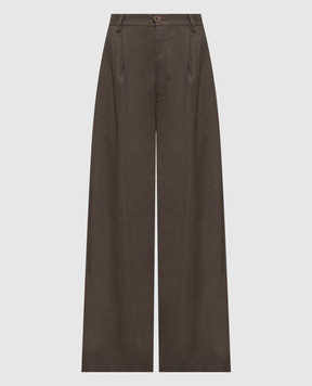 UMA WANG Paella Khaki Linen Pants UW3018
