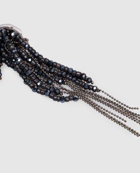 Peserico Blue clips with monil chain S35517C0CC815