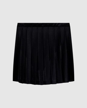 Vetements Black pleated skirt with a cutout back WE76SK482B