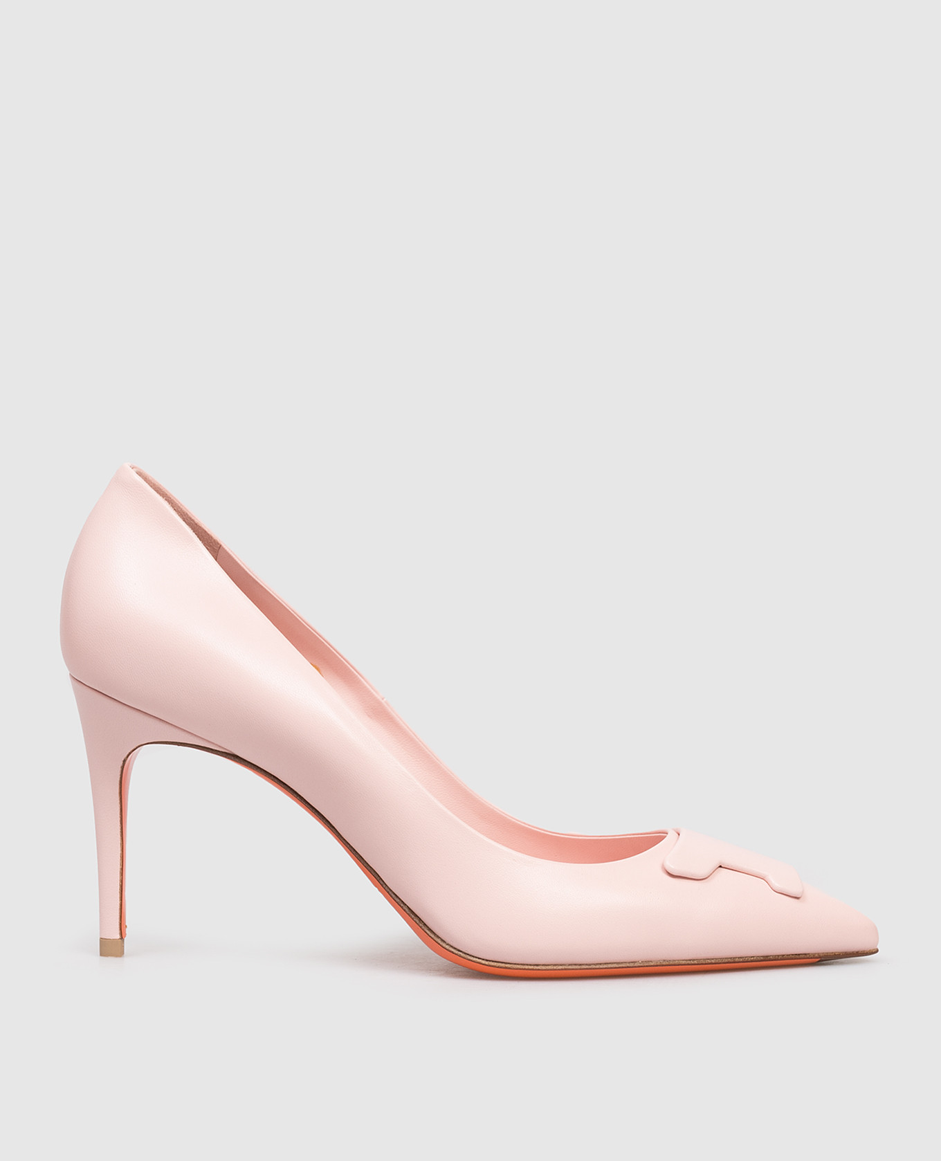 

Pink leather shoes Santoni
