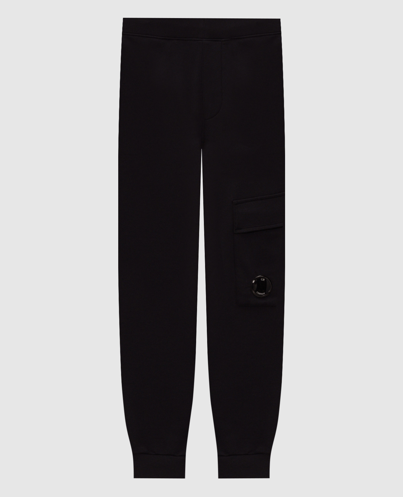 Black joggers with logo patch