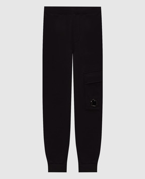 C.P. Company Black joggers with logo patch MSP717A005086W