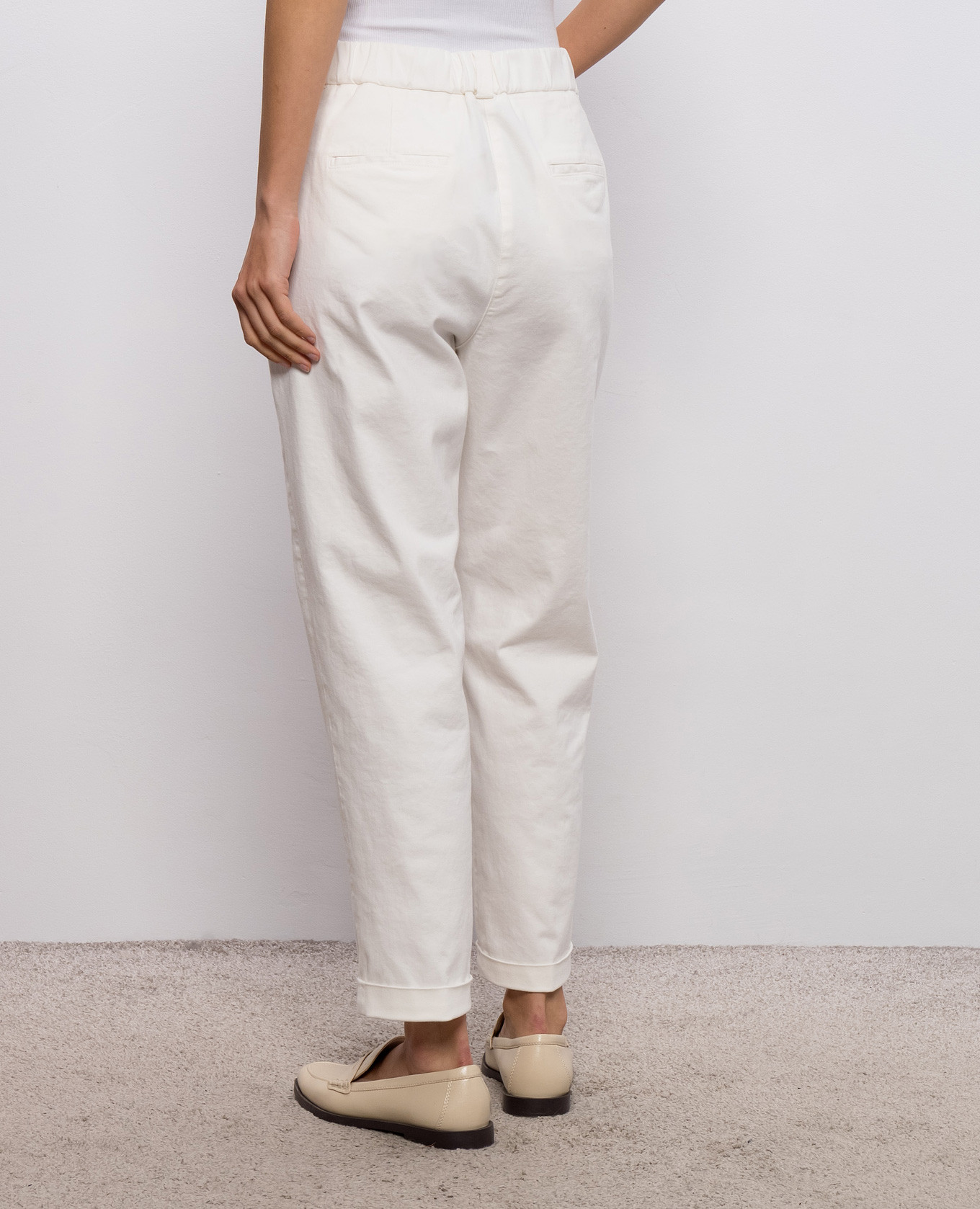 Ivory trousers with lapels Peserico 4
