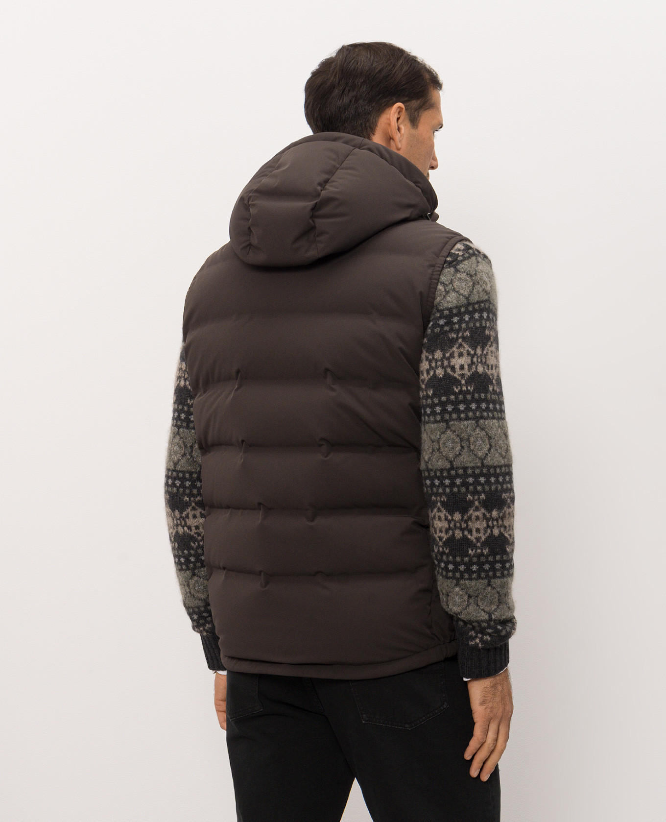 Brown down vest Brunello Cucinelli 4