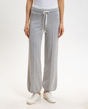 Twinset Grey sweatpants with logo 261LL3MCC